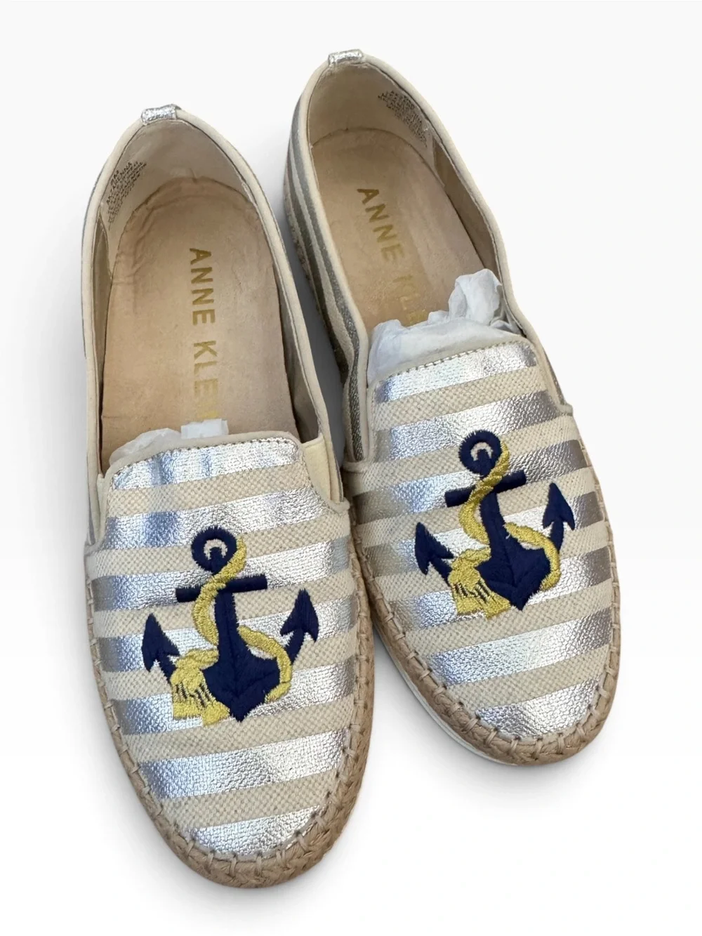Anne Klein Zarenna Striped Slip-On espadrilles
